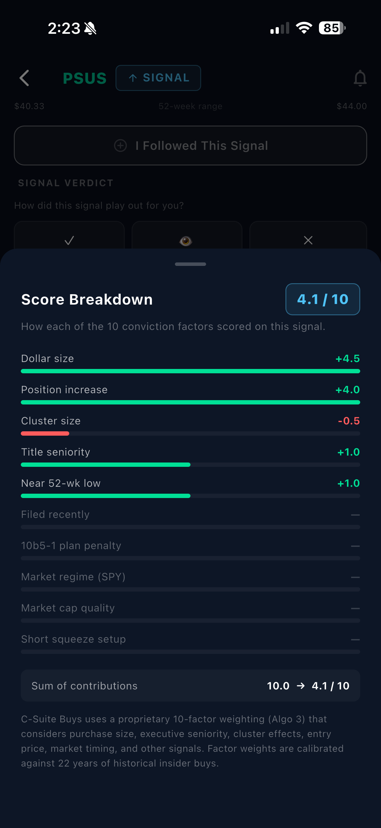 C-Suite Buys screenshot 3