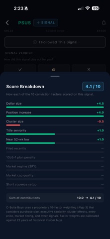 C-Suite Buys Screenshot 3 of 5