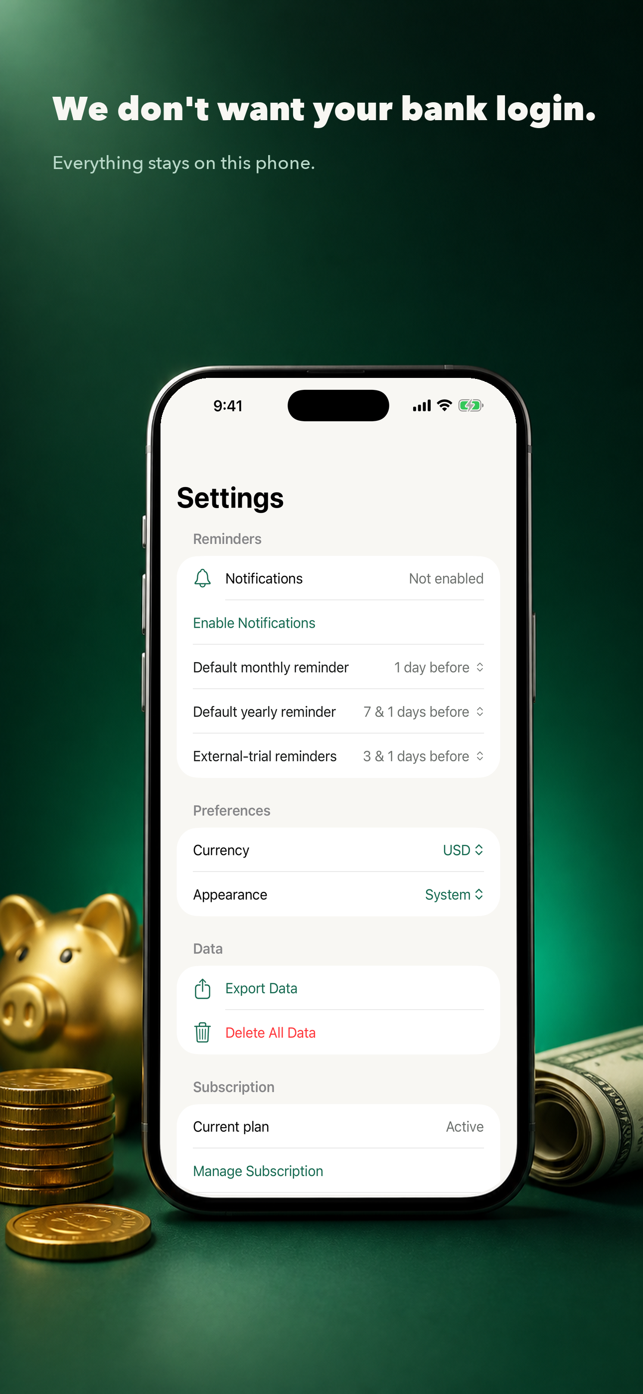 Manage Subscriptions: Tally screenshot 7
