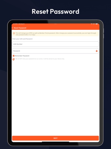 PF Balance Check - Umang iPad screenshot