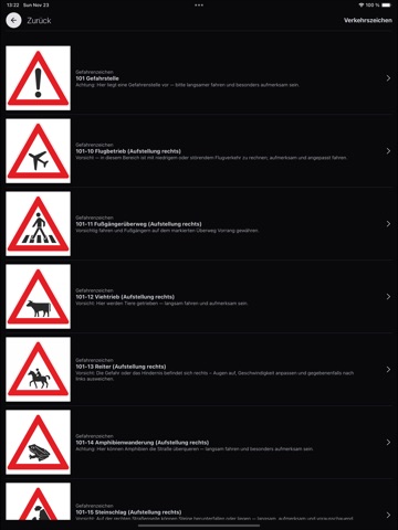 Verkehrszeichen Lernen iPad screenshot