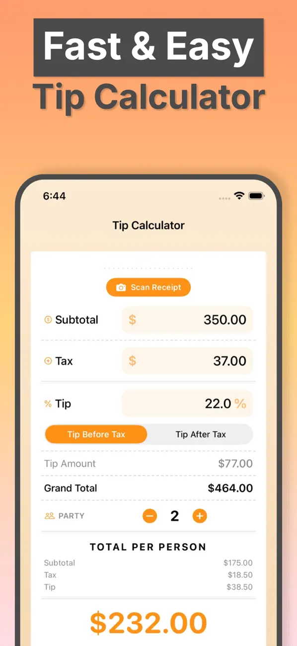 Screenshot #1 pour Tip Calculator - Tip Check