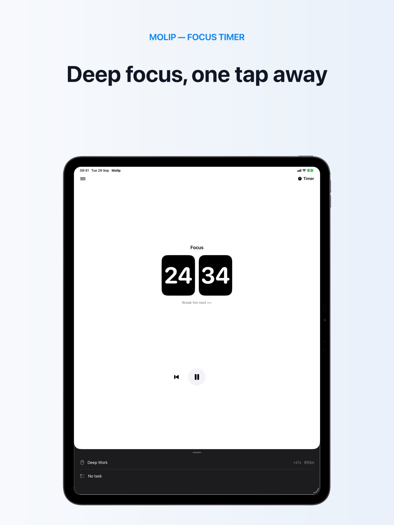 Screenshot 7 of Pomodoro Focus Timer — Molip