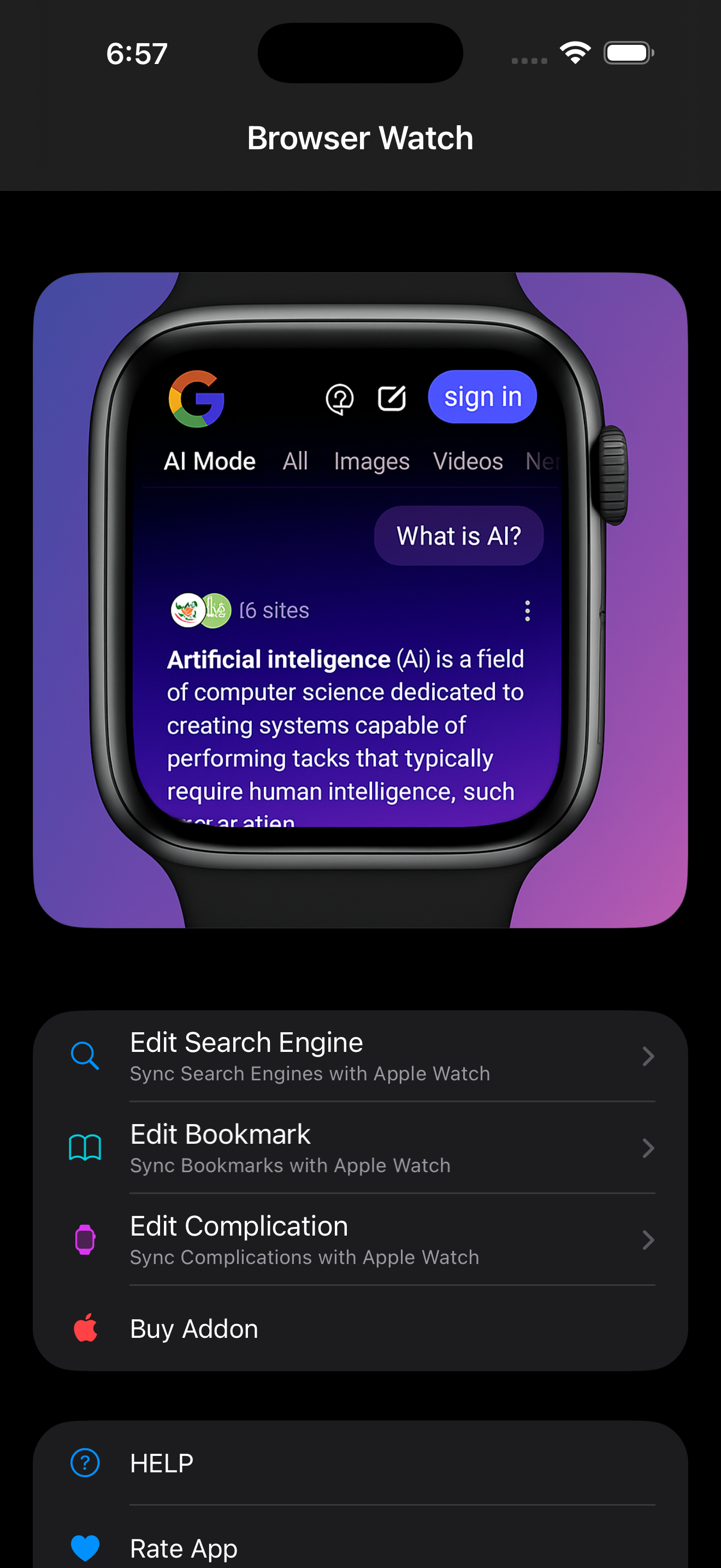 Browser Watch - Wrist Search