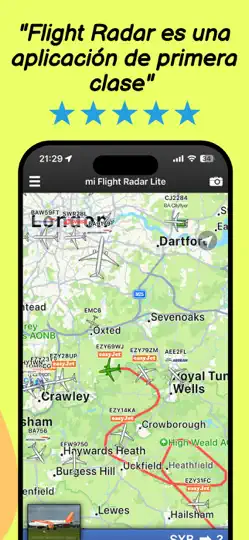 Captura de pantalla de Flight Radar - Fly Aviones 24 en iPhone 3