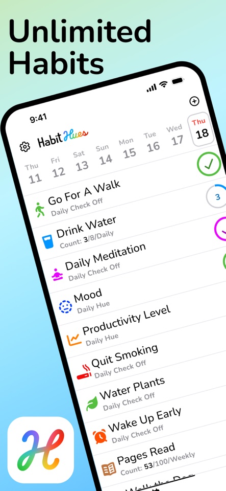 Habit Hues: Habit Tracker screenshot 1