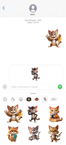 Super Sassy Cat Stickers iPhone screenshot