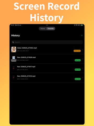 Screen Capture・Game Recorder iPad screenshot