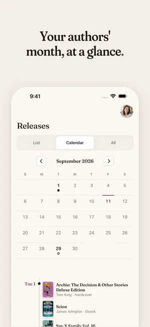 Parutio: Book Release Tracker screenshot 3