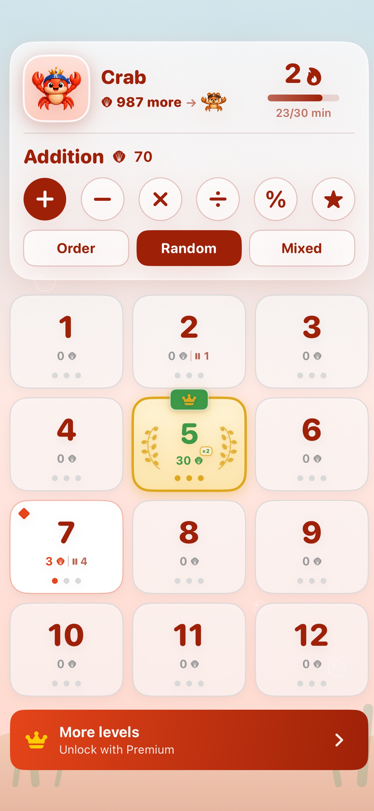Screenshot 3 of King Crab: Math Challenge