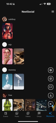 Next Social App screenshot