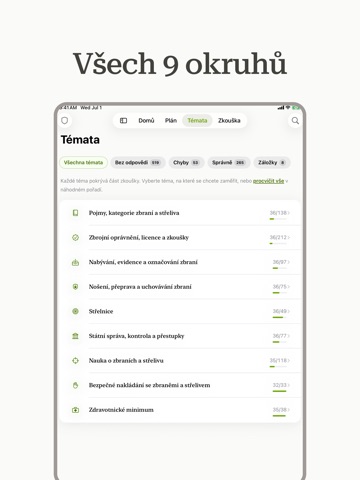 Zbrojní průkaz - Testy iPad screenshot