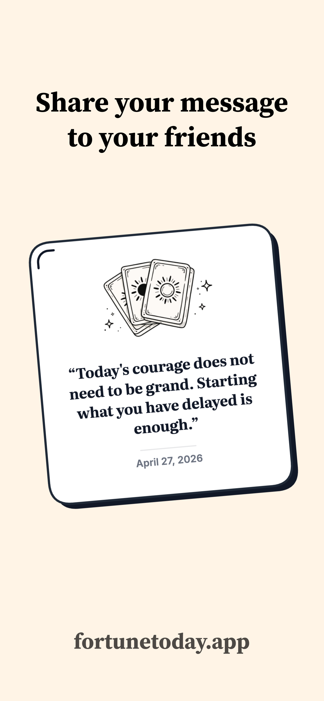 Fortune Today: Daily Message