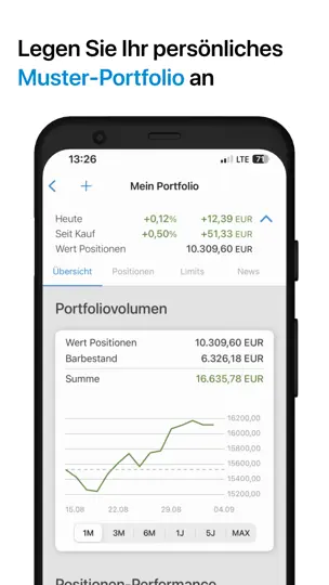 Screenshot von Finanzen100 - Börse & Aktien auf dem iPhone 5