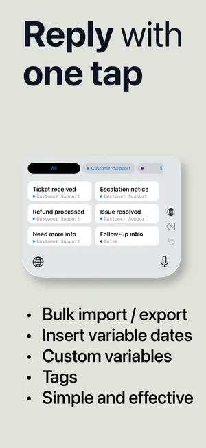 TypeShelf: Reply Keyboard screenshot 3