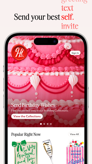 Screenshot #1 pour HiNOTE: Notes, Invites & Cards