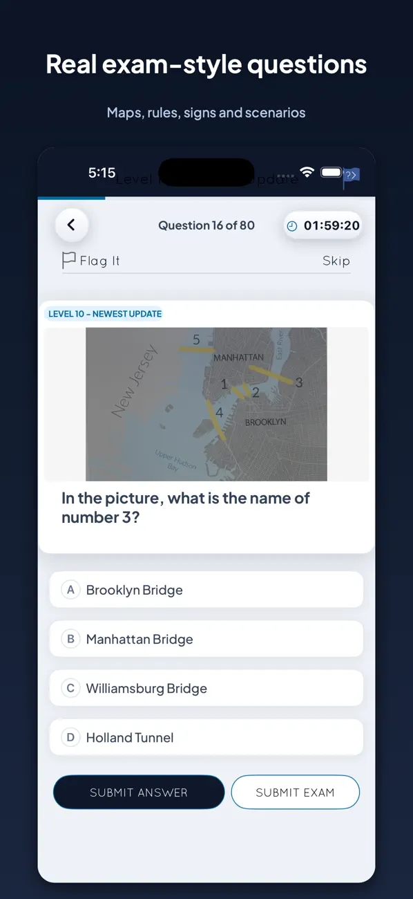 TLC Practice Exam Screenshot 4