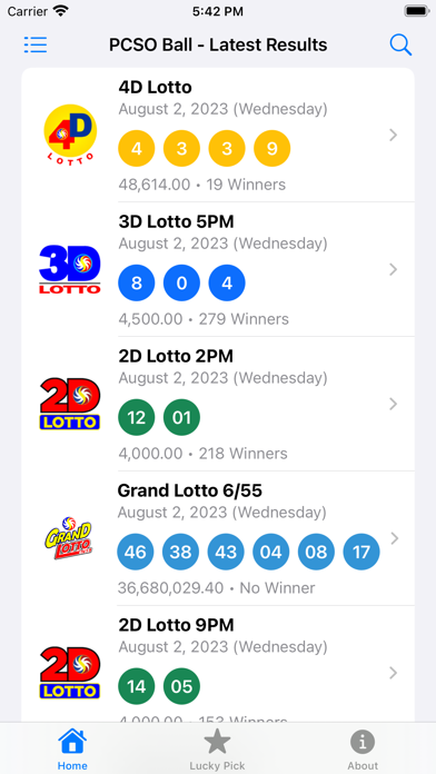 PCSO Lotto Results - PCSO Ball Screenshot