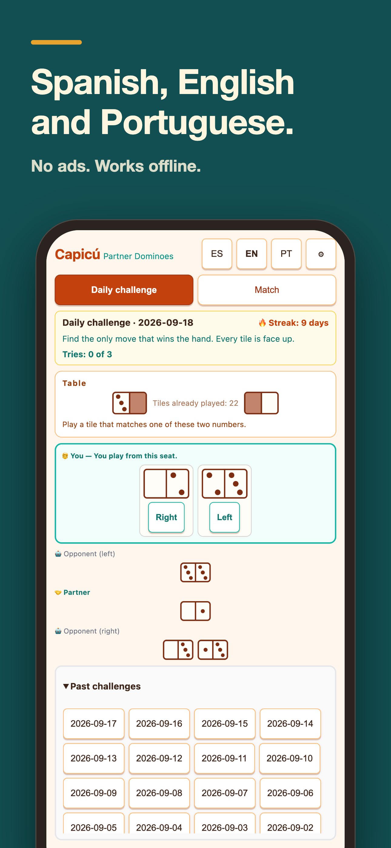 Partner Dominoes — Capicú screenshot 6