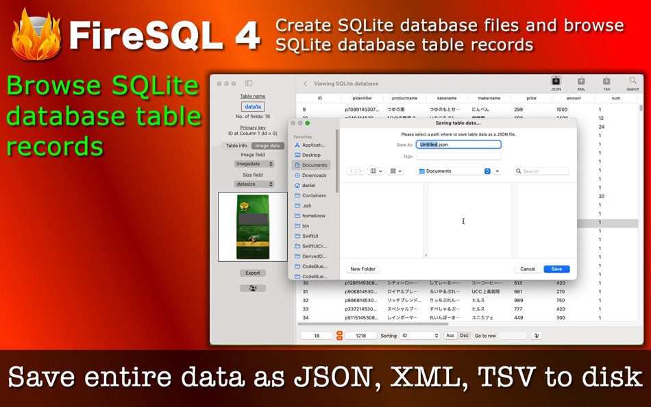#4. FireSQL 4 (macOS) By: Tomoyuki Okawa