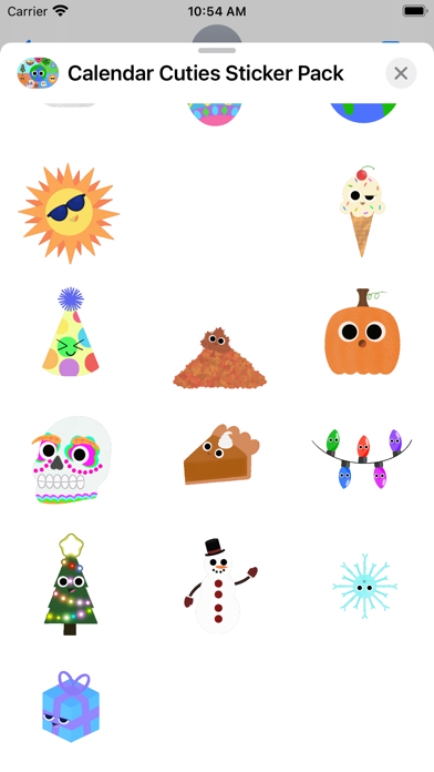 Calendar Cuties Sticker Pack Screenshot