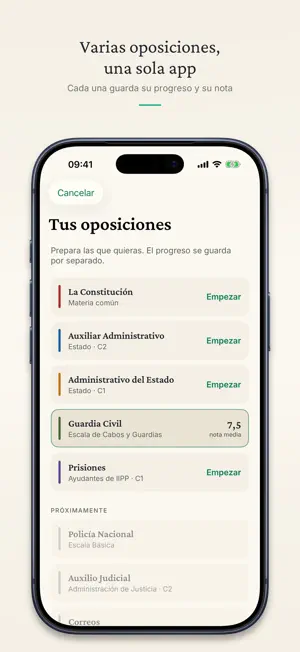 Mérito: Oposiciones y Tests screenshot 1