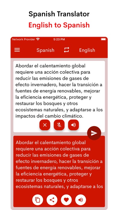 Spanish Text Translator Screenshot