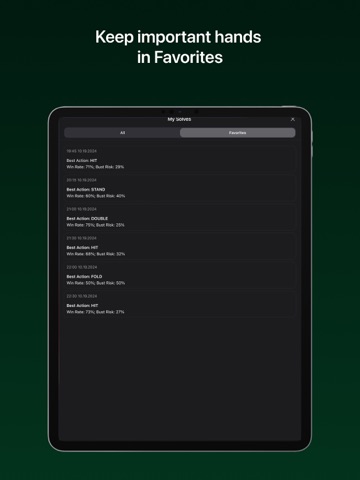 Blackjack 21 Strategy Trainer iPad screenshot