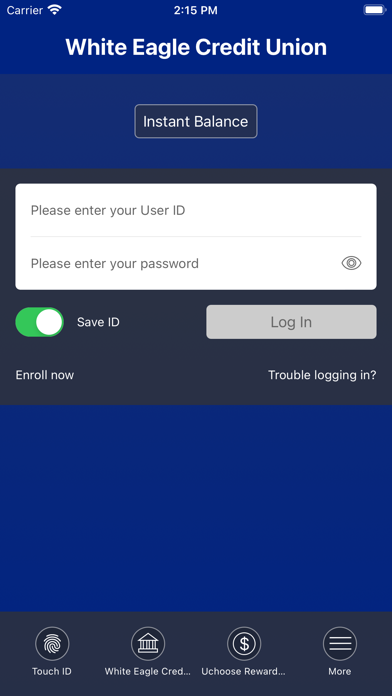 White Eagle Credit Union Screenshot