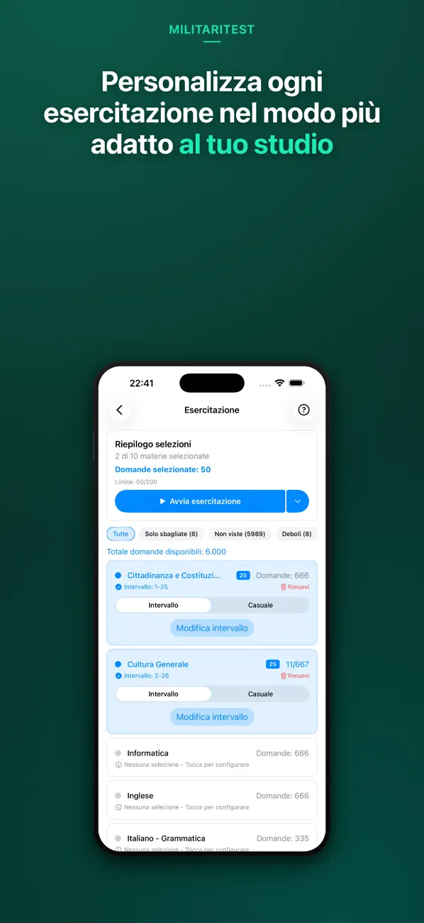 Screenshot #3 pour MilitariTest - Simulatore quiz