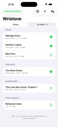 Wristone: Watch Audio Player screenshot 1
