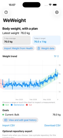 WeWeight iPhone screenshot