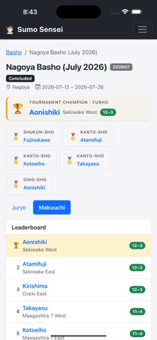 Sumo Sensei iPhone screenshot
