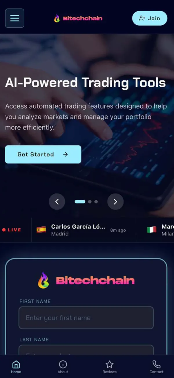 #1. Bitechchain (iOS) By: Mykola Pyatnichuk