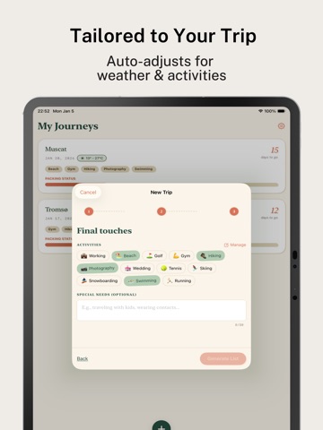 AI Packing List ipad screenshot 4