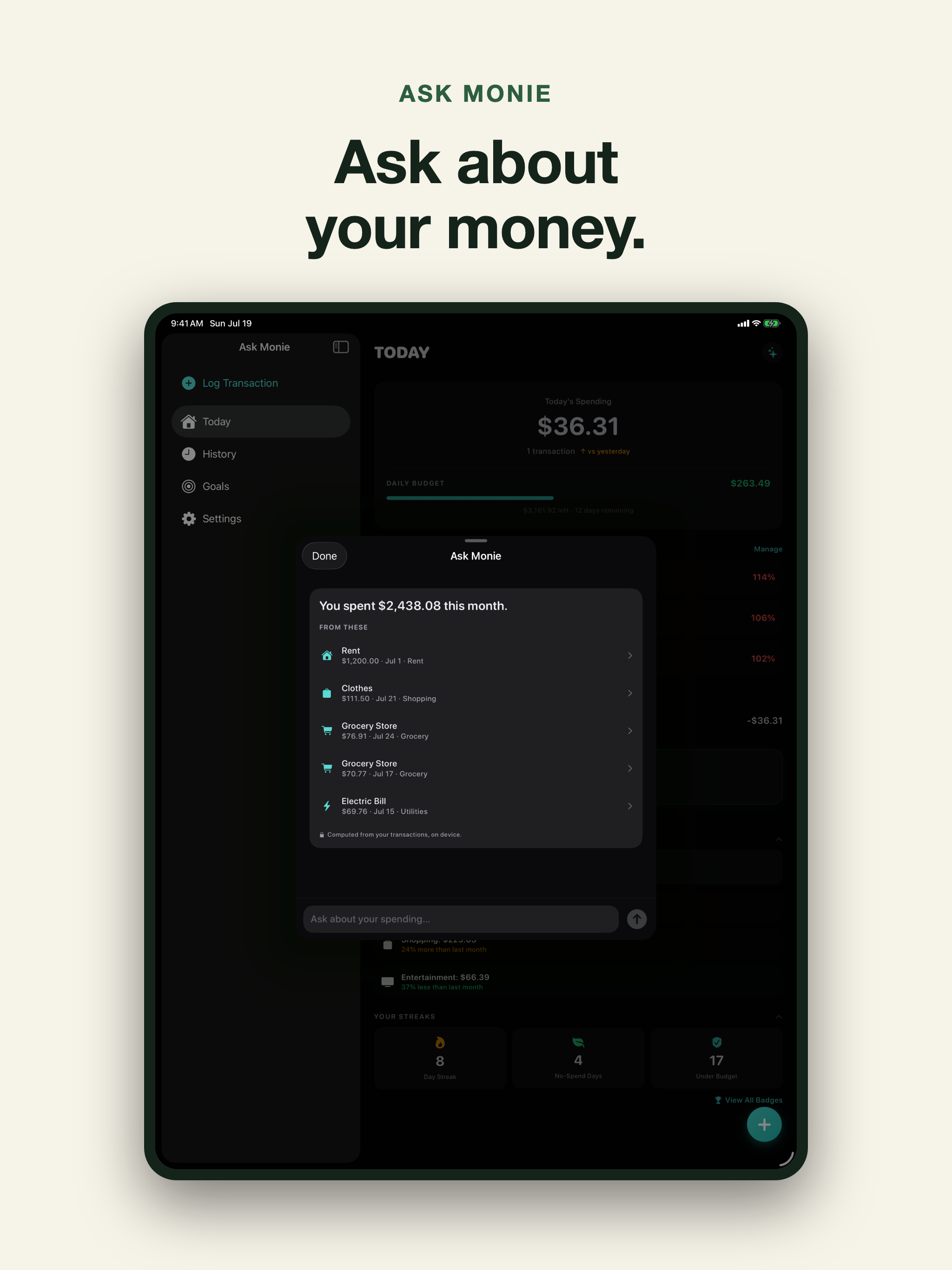 Expense Tracker: Ask Monie screenshot 7