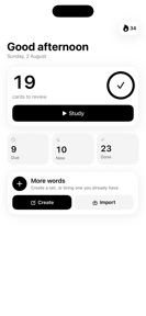 Pharos: flashchards memo screenshot