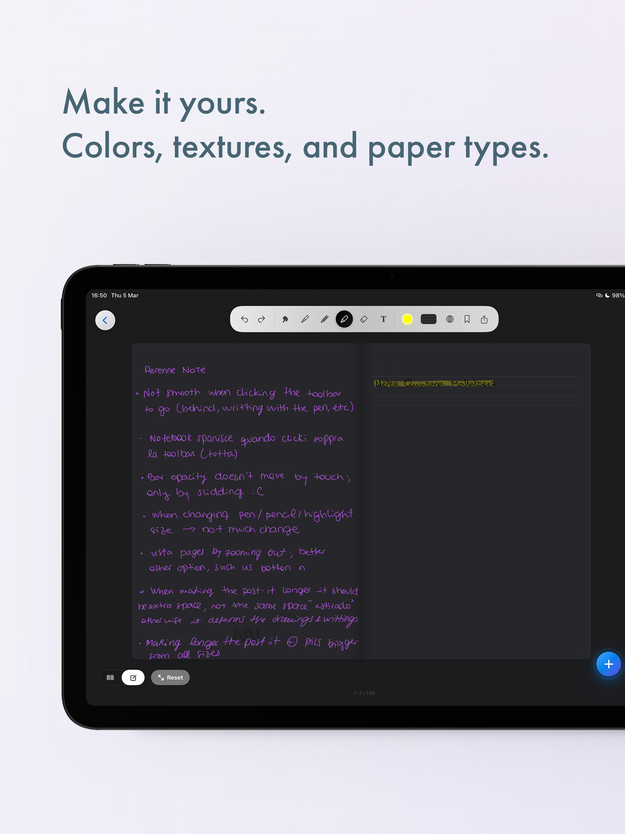 Perenne Note. Digital Notebook screenshot 4