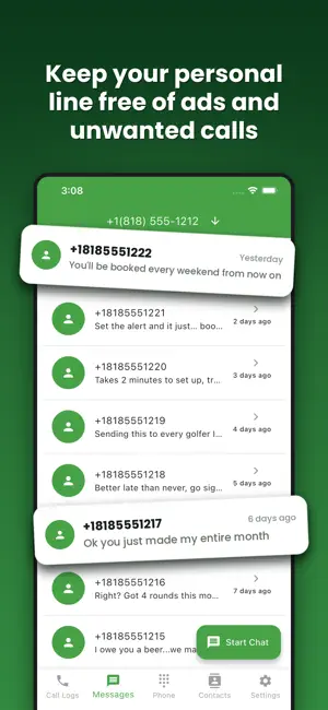 Side Number: Phone Call + Text screenshot 4