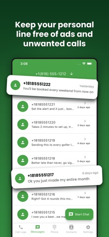 Side Number: Phone Call + Text Screenshot 4 of 6