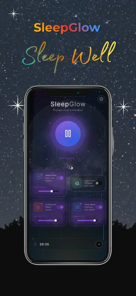 SleepGlow - Sleep & Relax 睡眠白噪音应用截图