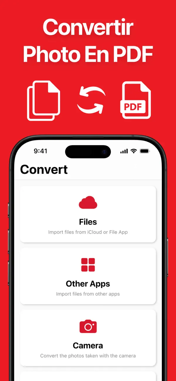 Screenshot #1 pour Convertir une Photo en PDF