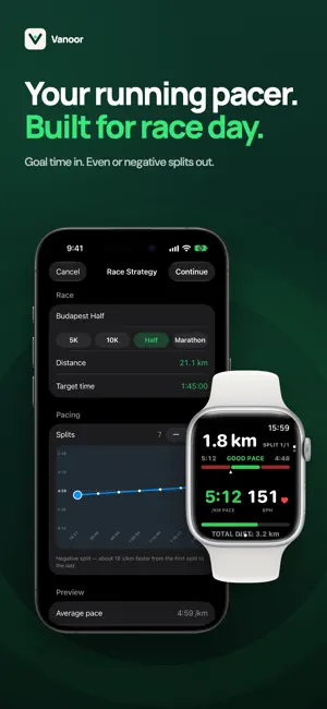 Vanoor: Running Pacer & Map screenshot 2