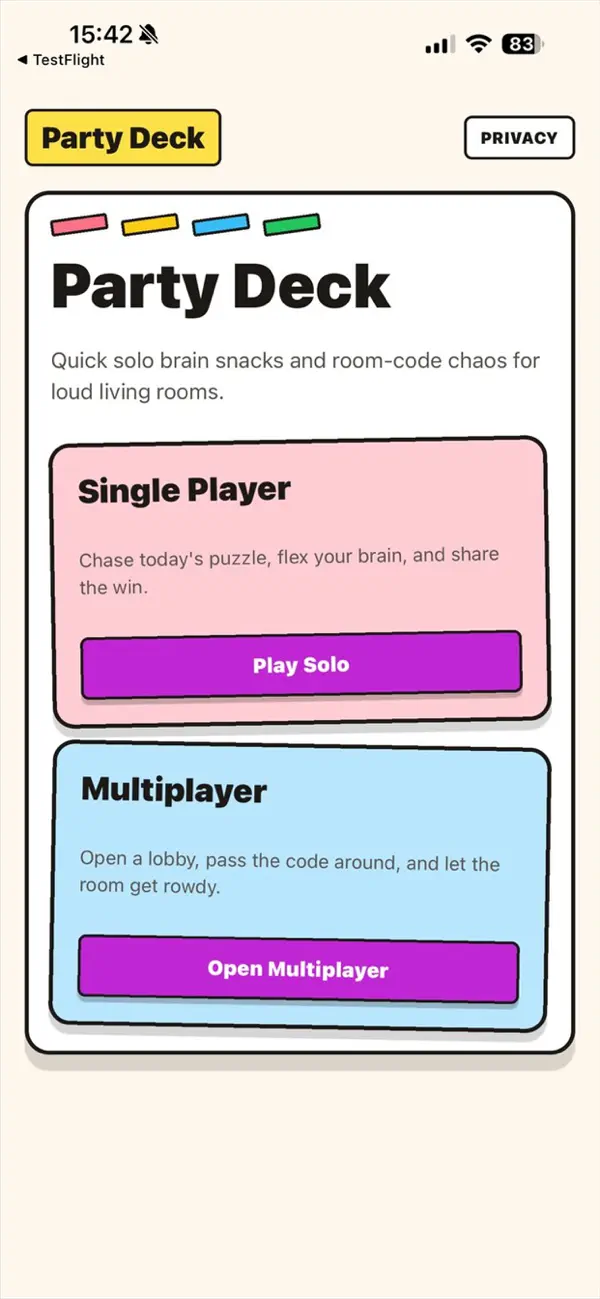#1. Party Deck: Party Games (iOS) By: Abdulrahim Kaddoura