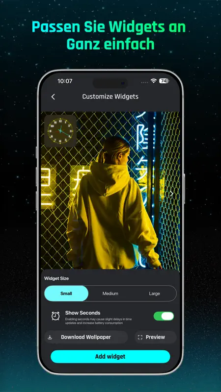Digitale Neon-Nachtuhr screenshot 5 of 8