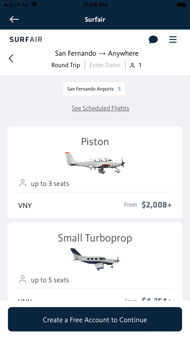 Surf Air Flight Ops Screenshot