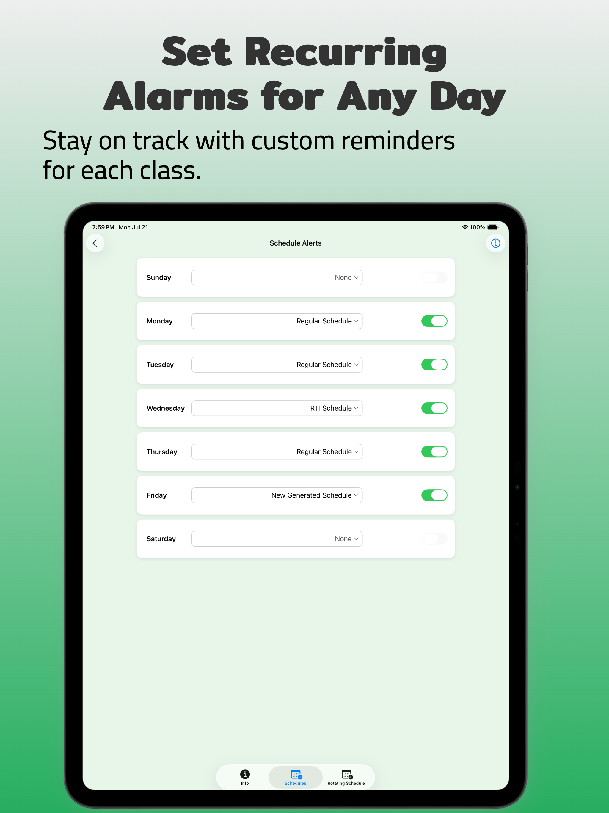 iSchedulEDU - Schedule Alarms