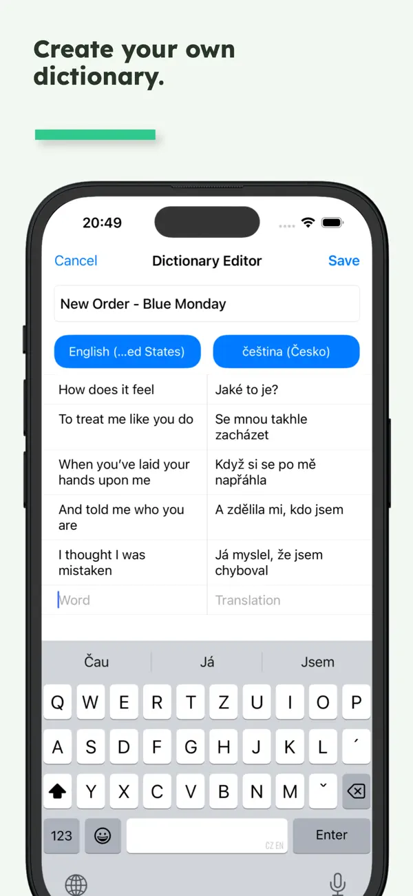 Screenshot #1 pour Vocabulary Player - MyPlaylist