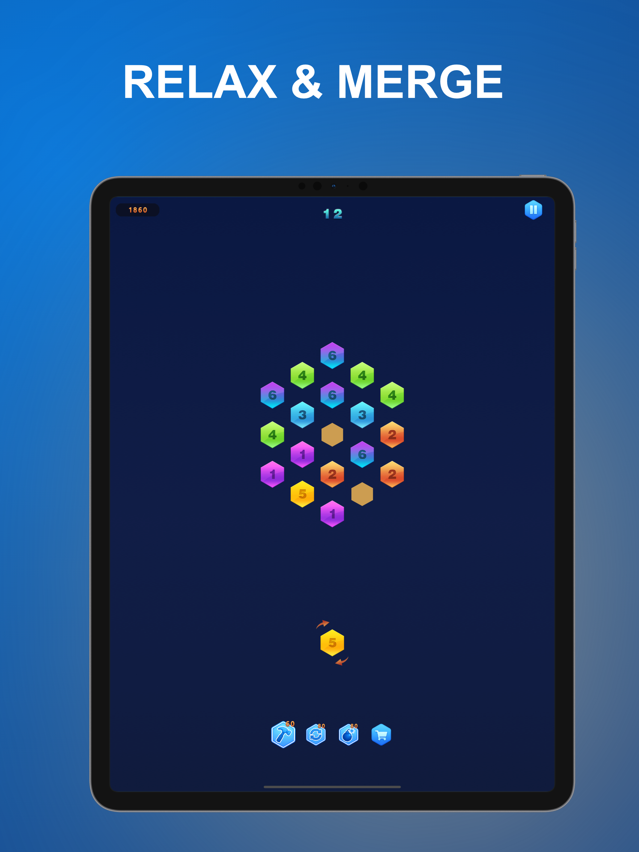 HexaCombo: Merge Number Puzzle