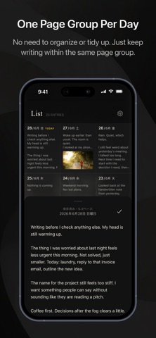 Morning Notes iPhone screenshot